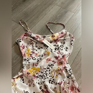 Francesca's Collections Ivory Floral Dress